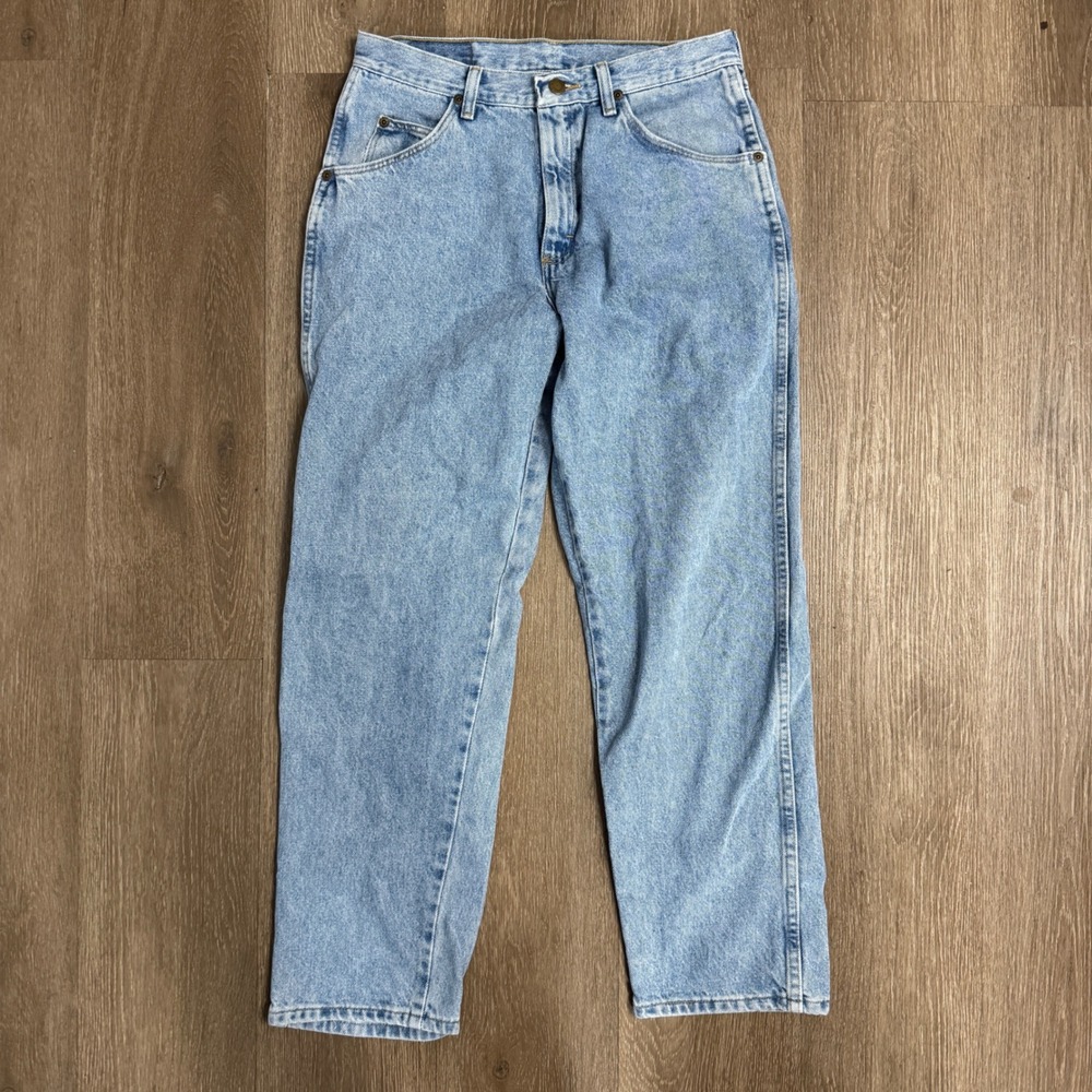 Wrangler Authentic Jeans Mens 32x30 Light Wash Straight Leg 97601RS Denim